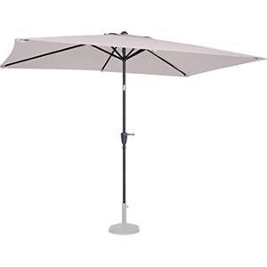 VONROC Ombrellone da giardino Rapallo 200x300 cm con Inclinazione Regolabile, UPF 50+, Manovella Facile e Copertura Protettiva Inclusa Beige