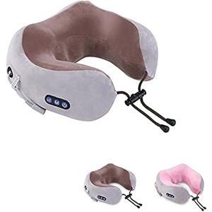 MAGIC SELECT Massaggiatore Collo e Cervicale. Cuscino Elettrico a forma di U. Ricaricabile tramite USB. Ufficio, Casa, Viaggio. (marrone)