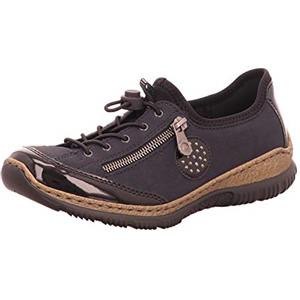 Rieker N3268 - Sneaker Infilare Donna, Blu (Schwarz/Pazifik/baltik/Schwarz 01), 36 EU