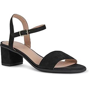 Geox D Aurely 50 B, Sandali Donna, Nero (Black), 38 EU