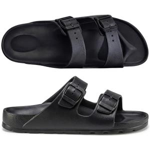 ESTRO Ciabatte Uomo Estive Mare - Sandali Donna Gomma Ciabatte Uomo Gomma Sandali Plastica Donna B15 (36 EU, Nero)