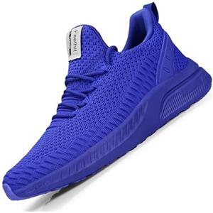 Feethit Sneakers Uomo Scarpe da Running Corsa Uomo Respirabile Mesh Palestra Scarpe da Lavoro Comode Leggere Blu 46