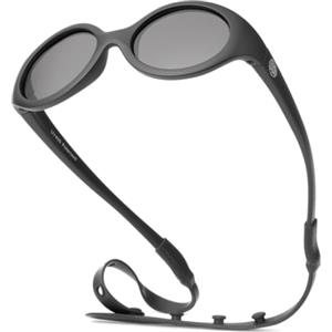 BABY SUNNIES Occhiali da sole polarizzati per bambini, con cinturino, 0-24 mesi, protezione UV, infrangibili, senza BPA, Ovale nero, Baby (0-24 Monate)