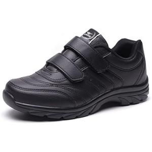 JOMIX Scarpe con Strappo Uomo Comode Ginnastica Tennis Camminata Passeggio Sneakers Senza Lacci U210 (Nero, 40)