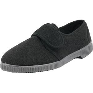 JOMIX Pantofole Uomo Invernali Ciabatte con Chiusura Strappo Comode e Calde da Casa Scarpe Antiscivolo per Anziani e Piedi Sensibili Made in Italy ITU1415 Nero 41