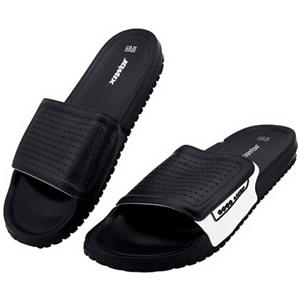 JOMIX Ciabatte Uomo Estive da Casa Doccia Asciugatura Rapida Sandali Pantofole Comode Traspiranti Antiscivolo Scarpe da Interni ed Esterni MES250280-0 (Nero,44-45)