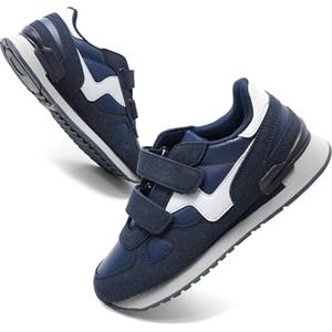 JOMIX Scarpe con Strappo Uomo Sneakers Donna Casual Sportive da Ginnastica Scarpe da Corsa Tennis Fitness Camminata Passeggio Traspirante in Pelle Sintetica ND8138 (Blu Navy, 37)