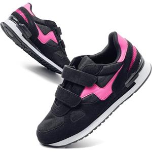 JOMIX Scarpe Donna a Strappo Sneakers Casual Sportive per Ginnastica Tennis Fitness Camminata Passeggio SD8138 (Nero Fuxia, 41)