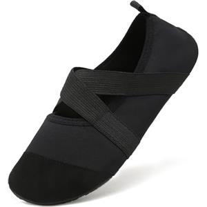Acfoda Scarpe da Scoglio Uomo Donna Scarpette Mare Immersione Asciugatura Rapida Scarpe Acqua Antiscivolo Traspirante Ciabatte Spiaggia Piscina 22 X Nero 41/42