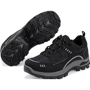 JOMIX Scarpe Donna da Trekking Leggere Sneakers Outdoor Traspiranti per Escursioni con Suola Antiscivolo Scarpe Camminnata da Montagna e Campeggio WOS250707 Nero 37