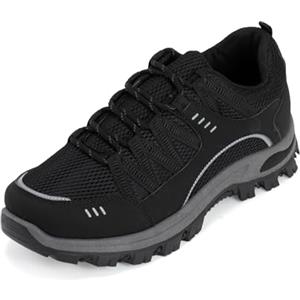 JOMIX Scarpe Uomo da Trekking Leggere Sneakers Outdoor Traspiranti per Escursioni con Suola Antiscivolo Scarpe Camminnata da Montagna e Campeggio MOS250648 Nero 44