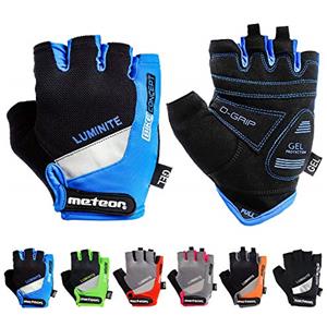 Meteor Guanti da ciclismo da uomo, in gel GX31, colore verde, da ciclismo, da donna, downhill, da ciclismo, per bambini (XXS, verde)
