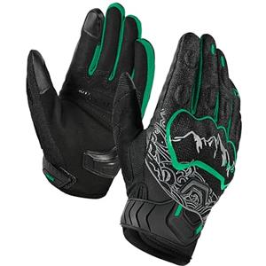 BORLENI Guanti da Moto per Guanti da Touch Screen per Uomo Donna, Traspiranti, da Corsa Fuoristrada, Guanti da Moto, Protezioni per Le Dita, Guanti da Guida