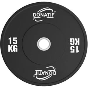 DONATIF Dischi Palestra per Bilanciere Olimpico 50 mm, Dischi Palestra 15 kg Bumper, Palestra e Home Gym, Dischi Pesi Palestra, Pesi Bilanciere (1 Disco)