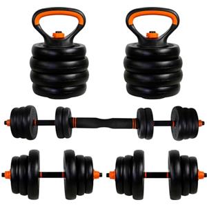 CCLIFE Dumbell - Set di 2 manubri regolabili, 25 kg, professionale, con tubo di collegamento in acciaio