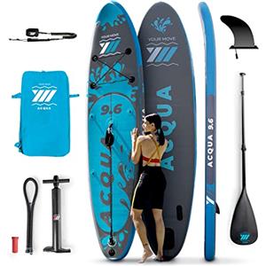 YM SUP Gonfiabile Premium 11'6" (cm 350x82x15) 338 Litri, Max 160 Kg, Tecnologia 3D Drop Stitch HD + STL-Fusion, Anelli, Zaino, Leash e Accessori Inclusi, Marchio ITALIANO, Stand Up Paddle BIANCO