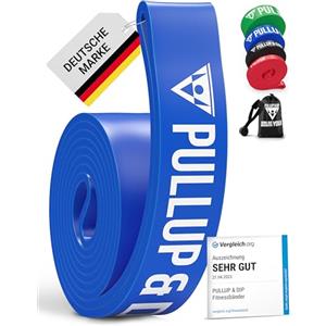 PULLUP & DIP Elastico Fitness per Trazioni, Bande Elastici Fitness, Bande Elastiche di Resistenza (MEDIO (blu))
