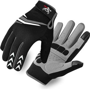 BEAST RAGE Guanti da ciclismo a dita intere, con imbottitura, per uomo e donna, antiscivolo, ammortizzanti, traspiranti, touchscreen, per BMX, MTB, corsa su strada, bicicletta, arrampicata (Blu, L)