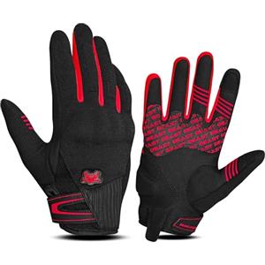 BEAST RAGE Guanti da moto estivi -Guanti da equitazione touchscreen traspiranti per uomini e donne, guanti da corsa off-road leggeri con protezioni per le dita, presa antiscivolo (Verde, 2XL)