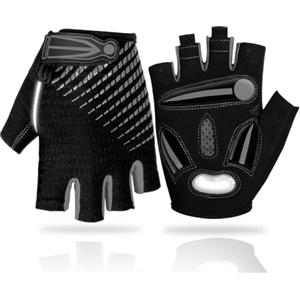 LUROON Guanti Ciclismo Estivi Mezze Dita Uomo e Donna Protezione del Palmo Guanti MTB | Professionale Protezione Antiscivolo