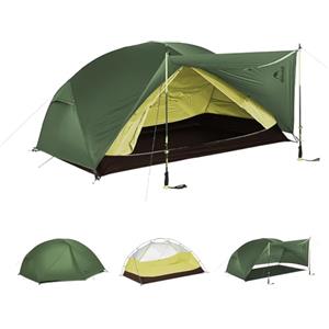 Naturehike Mongar Base - Tenda da campeggio per 3 persone, ultraleggera, impermeabile, per attività all'aperto, escursionismo, trekking (verde foresta/3 persone)