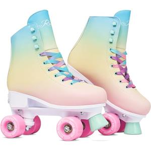 Raven - Pattini a rotelle per bambini, ragazze, adulti, bambini - Pattini a rot elle - In linea - Freno in PVC resistente - Ruote in gomma - Lexie, taglia 35-38 (22,5-24cm)