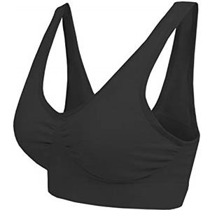 Boolavard Comodo Reggiseno Bustier Senza Cuciture (Reggiseno Sportivo, per Il Tempo Libero e Sportivo) per Donna (S, Nero)