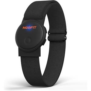 moofit HW401 Fascia Cardio da Braccio, Cardiofrequenzimetro Fascia Cardio Bluetooth ANT+, Heart Rate Monitor Ricaricabile Funziona con Wahoo, Strava, Elite HRV