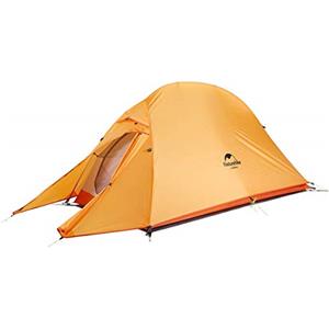 Naturehike Cloud up Tenda da Escursionismo per 1 Persona Tenda da Campeggio Leggera per Escursionismo a Cupola per 1 Uomo (Arancia Aggiornare 210T)
