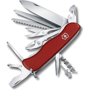 Victorinox Coltellino Svizzero Work Champ, 21 Funzioni, Multiuso con Lama Bloccabile, Pinze, Sega per Metallo, Rosso