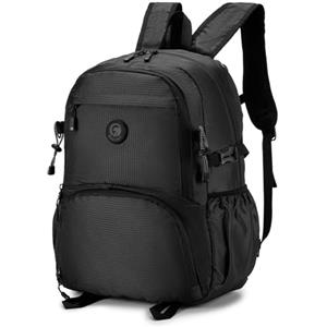 BAGZY Bagaglio a Mano easyJet 45x36x20 Zaino 45x36x20 per easyJet Antifurto Zaini da Viaggio Impermeabile Zaino da Escursione Zaini Casual Uomo Lavoro 32L Zaini per Aereo Università Donna Nylon Nero