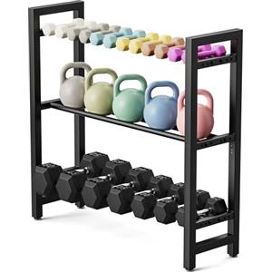 pickpiff Porta manubri a 3 livelli, Supporto per manubri per palestra domestica, Capacità di carico 180 kg