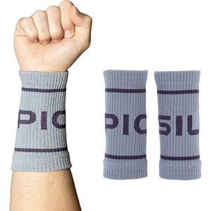 PICSIL Polsini Sportivi in Cotone Assorbenti - Wristbands Traspiranti per Palestra, Cross Training, Calisthenics, Running e Tennis - Lavanda