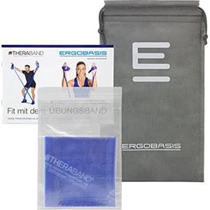 Theraband Thera-Band® Fascia elastica da 2,5 m + libro degli esercizi da 24 pagine (lingua italiana non garantita), Blau / Extra Stark