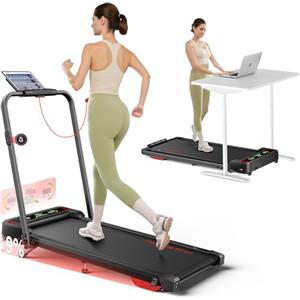 HomeTro Tapis Roulant Elettrico Pieghevole Salvaspazio con Inclinazione,Walking Pad 12 km/h, Schermo LED a Colori,2.5HP Silenzioso per Casa e Ufficio,Tapirulan Compatto per Camminata e Corsa Indoor