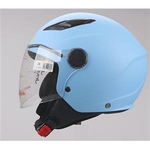 Generico JFM Casco moto scooter Bambino Baby - visiera lunga - 710 - Azzurro Opaco JXL