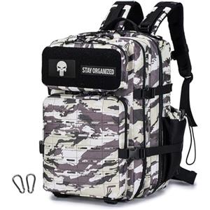 SPAHER 45L Zaino Militare Tattico Molle Assalto Viaggio per Donna Uomo Zaino da Trekking 800D Oxford per Escursionismo Alpinismo Sport Campeggio Survival