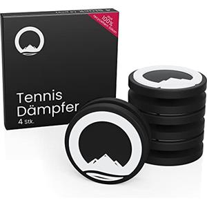 Otaro antivibrazione Tennis per Racchette da Tennis (Nero) - 4 Pezzi - 100% Riciclato - Ammortizzatore di Vibrazione Come Accessorio da Tennis