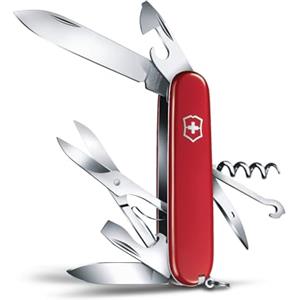 Victorinox Coltellino Svizzero Climber, 14 Funzioni, Made in Switzerland, Multiuso con Forbici, Lama, Apriscatole, Cacciavite, Apribottiglie, Rosso