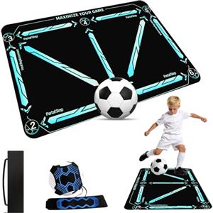 Ainiv 90 × 60 cm Tappetino da Allenamento di Calcio, Antiscivolo per Allenamento con attrezzo, per l'allenamento delle abilità calcistiche, per migliorare il controllo della palla e il gioco di gambe