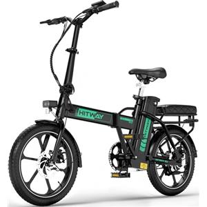 HITWAY Bici Elettrica Pieghevole 16" City Bike 36V 13Ah Batteria Rimovibile
