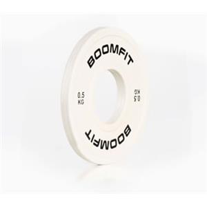 BOOMFIT Dischi Pesi Frazionati 0,5 kg per Bilanciere Olimpico 50 mm | Pesi per Bilanciere in Gomma Antigraffio | Micro Peso per Sovraccarico Progressivo | Venduto Singolarmente