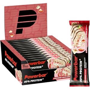 Powerbar - 40% Protein+Crisp - Strawberry White Choc - 12x40g - Barretta ad alto contenuto proteico - Basso contenuto di zuccheri