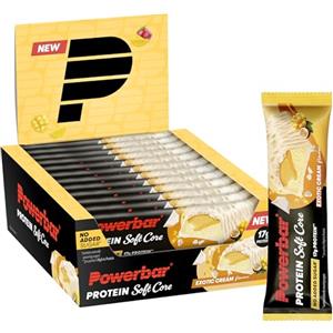 Powerbar Barrette Proteiche - Soft Core - Exotic Cream - 12x48 g - Barretta Proteica ad Alto Contenuto di Proteine e a Basso Contenuto di Zuccheri