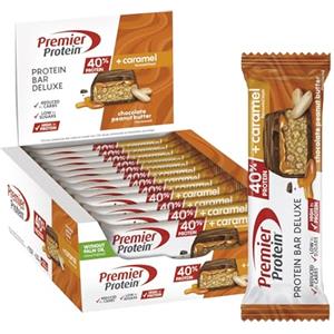 Premier Protein Bar Deluxe Chocolate Peanut Butter 12x50g - High Protein Low Sugar + Kohlenhydratreduziert + Palmölfrei