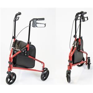 NRS Healthcare NRS, Rollator 3 ruote in acciaio rosso