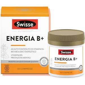 Swisse Energia B+ - Multivitaminico Completo Donna e Uomo con Vitamine e Minerali per Riduzione Stanchezza e Affaticamento e Supporto al Normale Metabolismo Energetico, Made in Italy, 50 Compresse