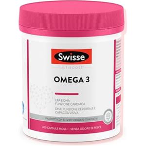 Swisse Omega 3 - Integratore di Acidi Grassi con 200 Capsule per Cuore e Cervello