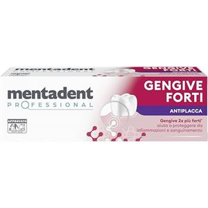 Mentadent Professional Gengive Forti Antiplacca Dentifricio, Gengive 2X Più Forti, Azione Antiplacca e Anti-Tartaro, Aiuta a Proteggere da Infiammazioni e Sanguinamento, Clinicamente Testato, 75 ml