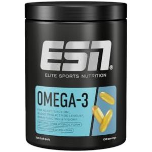 ESN Omega-3, 300 capsule, EPA e DHA ad alto dosaggio, 1200 mg di EPA e 900 mg di DHA per porzione - prodotto in Germania